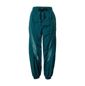Reebok Sport Sportovní kalhoty 'Shiny Woven'  tmavě zelená