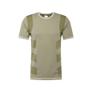 ADIDAS PERFORMANCE Funkční tričko  khaki / pastelově zelená