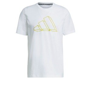 ADIDAS PERFORMANCE Funkční tričko zlatá / bílá