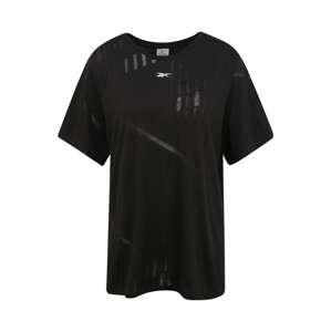 Reebok Sport Funkční tričko 'BURNOUT'  černá / bílá