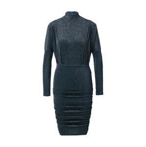 AX Paris Koktejlové šaty tmavě modrá / stříbrná