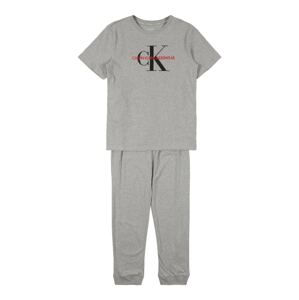 Calvin Klein Underwear Pyžamo  šedý melír / černá / grenadina