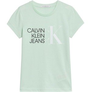 Calvin Klein Jeans Tričko  mátová / černá / bílá