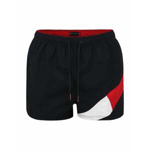 Tommy Hilfiger Underwear Plavecké šortky  tmavě modrá / bílá / červená