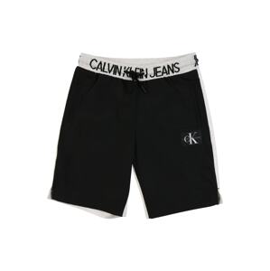 Calvin Klein Jeans Kalhoty  bílý melír / černá