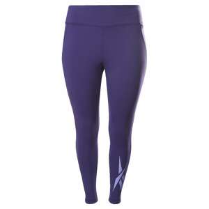 Reebok Sport Sportovní kalhoty  tmavě fialová / bílá