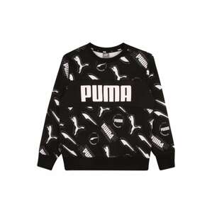 PUMA Sweatshirt  černá / bílá