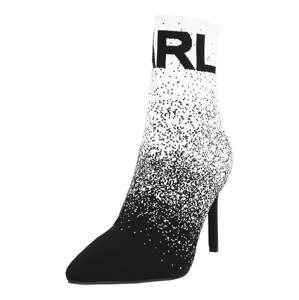 Karl Lagerfeld Kotníkové boty 'PANDORA'  černá / bílá