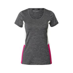 ESPRIT SPORT Sportshirt 'Edry'  bílá / pink / šedý melír
