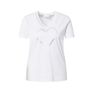 Calvin Klein Tričko 'VALENTINES'  černá / stříbrná / bílá