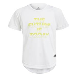 ADIDAS PERFORMANCE Funkční tričko  bílá / žlutá / černá