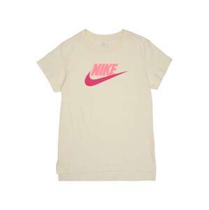 Nike Sportswear Tričko 'FUTURA'  béžová / svítivě růžová / světle růžová