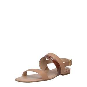 Lauren Ralph Lauren Páskové sandály 'Kristi'  světle hnědá / hnědá