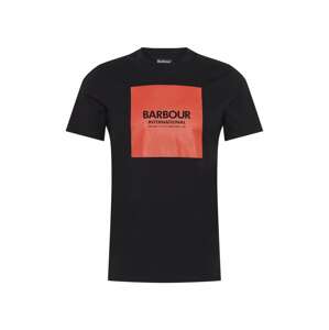 Barbour International Tričko  černá / červená