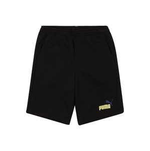PUMA Sportovní kalhoty  černá / pastelově žlutá / modrá
