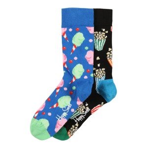 Happy Socks Ponožky 'Snacks'  královská modrá / černá / smaragdová / bílá / světle červená