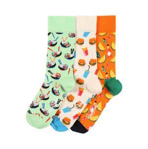 Happy Socks Ponožky 'Food Lover'  světle zelená / tmavě oranžová / béžová / modrá