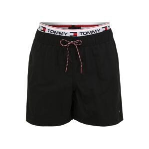 TOMMY HILFIGER Plavecké šortky  černá / bílá / červená