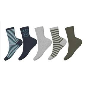 NAME IT Ponožky 'Vaks'  šedý melír / khaki / námořnická modř / světlemodrá