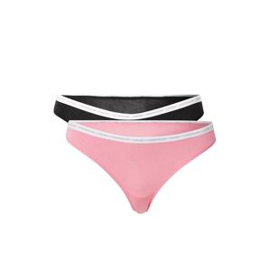 Calvin Klein Underwear Tanga  černá / růžová / bílá