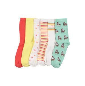NAME IT Ponožky 'BINI'  pink / žlutá / mátová / bílá