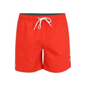 LACOSTE Plavecké šortky  oranžově červená / bílá / zelená