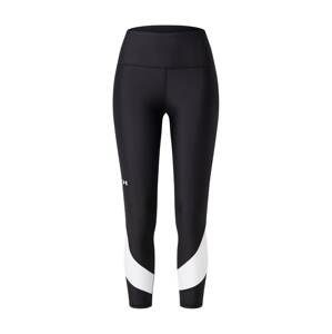 UNDER ARMOUR Sportovní kalhoty  černá / bílá