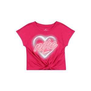 NIKE Funkční tričko 'HEART GLOW IN THE DARK'  svítivě růžová / brusinková