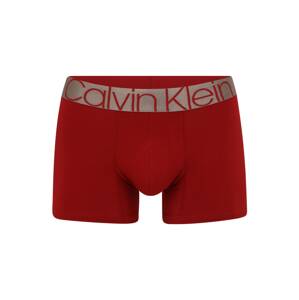 Calvin Klein Underwear Boxerky  šedobéžová / ohnivá červená