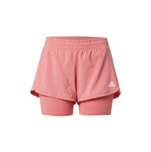 ADIDAS PERFORMANCE Sportovní kalhoty 'PACER'  růžová / bílá
