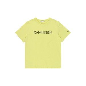 Calvin Klein Jeans Tričko  citronová / černá
