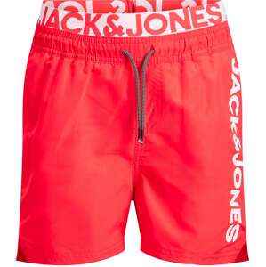 Jack & Jones Junior Plavecké šortky 'Bali'  bílá / světle červená