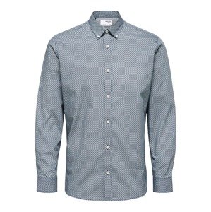 SELECTED HOMME Košile 'Roy'  bílá / pastelová modrá / černá