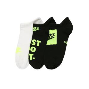 Nike Sportswear Ponožky  offwhite / černá / žlutá / svítivě žlutá
