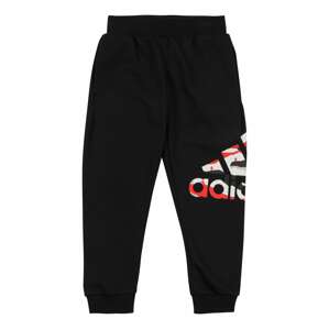 ADIDAS PERFORMANCE Sportovní kalhoty  černá / bílá / světle červená / tmavě šedá