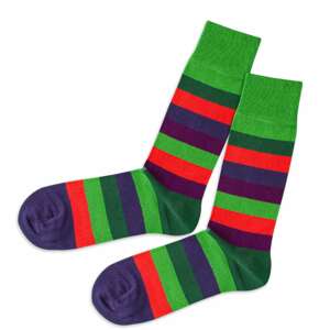 DillySocks Ponožky  karmínově červené / tmavě fialová / trávově zelená