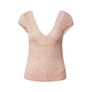 ONLY Top 'ONLALBA S/S V-NECK TOP JRS'  pink