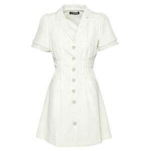Fashion Union Košilové šaty 'CAMERON' limone / režná / bílá