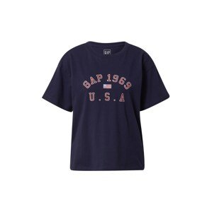 GAP Tričko 'USA'  modrá / námořnická modř / tmavě červená / stříbrná