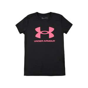 UNDER ARMOUR Funkční tričko  černá / pink