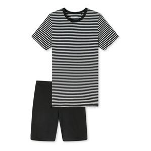 SCHIESSER Pyžamo  černá / bílá