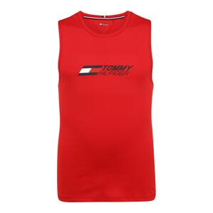Tommy Sport Funkční tričko  červená / tmavě modrá / bílá