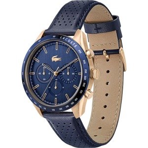 LACOSTE Analogové hodinky  zlatá / námořnická modř