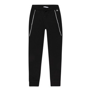 Calvin Klein Jeans Kalhoty  černá / bílá