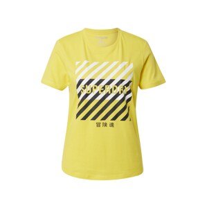 Superdry Funkční tričko  žlutá / černá / bílá