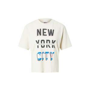 Tommy Jeans T-Shirt 'NEW YORK CITY'  krémová / černá / modrá / starorůžová