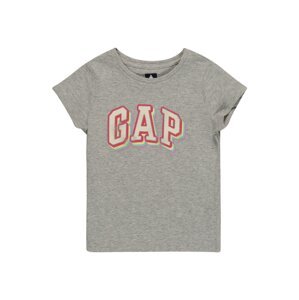 GAP T-Shirt  šedý melír / režná / rezavě červená