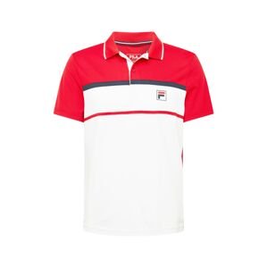 FILA Funkční tričko 'Anton'  bílá / ohnivá červená / námořnická modř