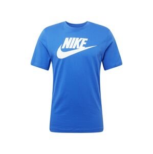 Nike Sportswear Funkční tričko  modrá / bílá