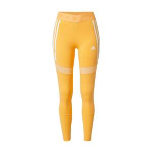 ADIDAS PERFORMANCE Sportovní kalhoty  jasně oranžová / bílá